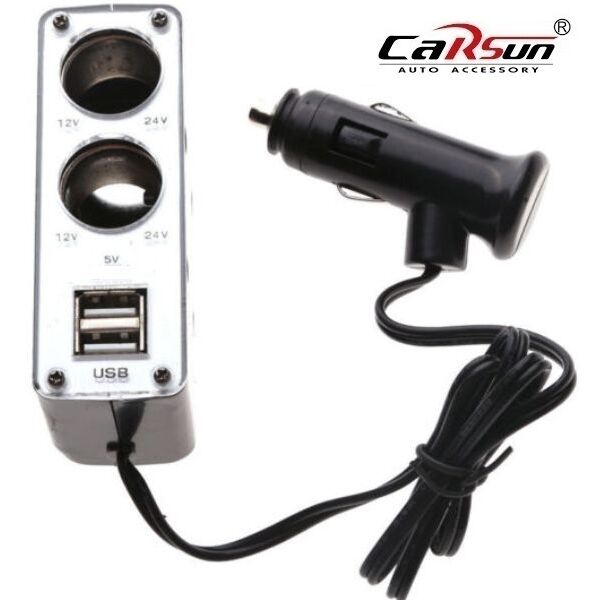 Διπλός φορτιστής αυτοκινήτου 2 USB 100W CARSUN