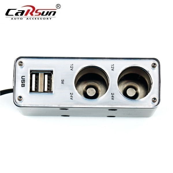 Διπλός φορτιστής αυτοκινήτου 2 USB 100W CARSUN