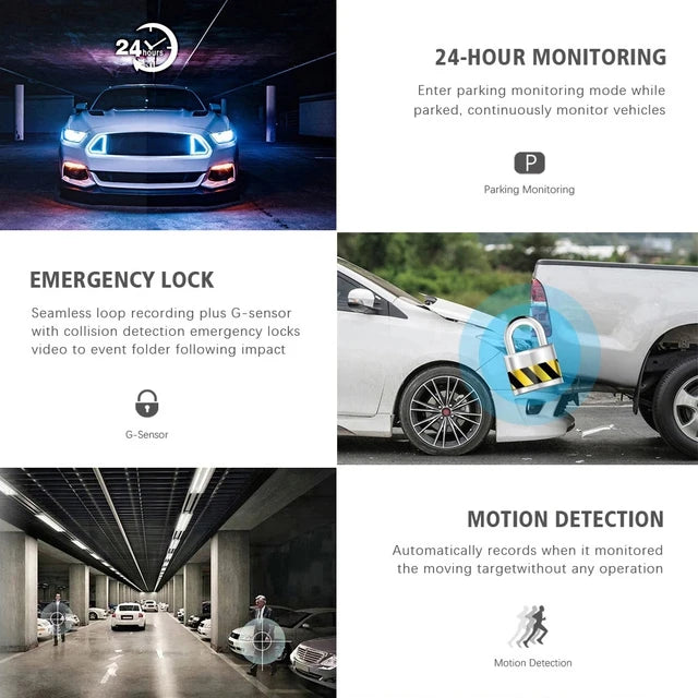 Καταγραφικό αυτοκινήτου με 3 κάμερες FHD