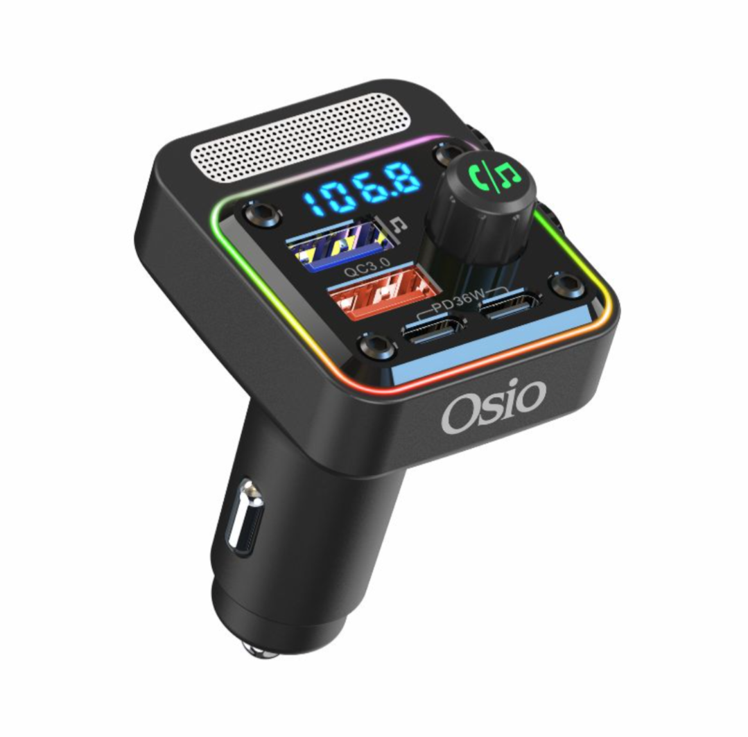 Osio OFT-4260BT Black FM transmitter and car charger 54W