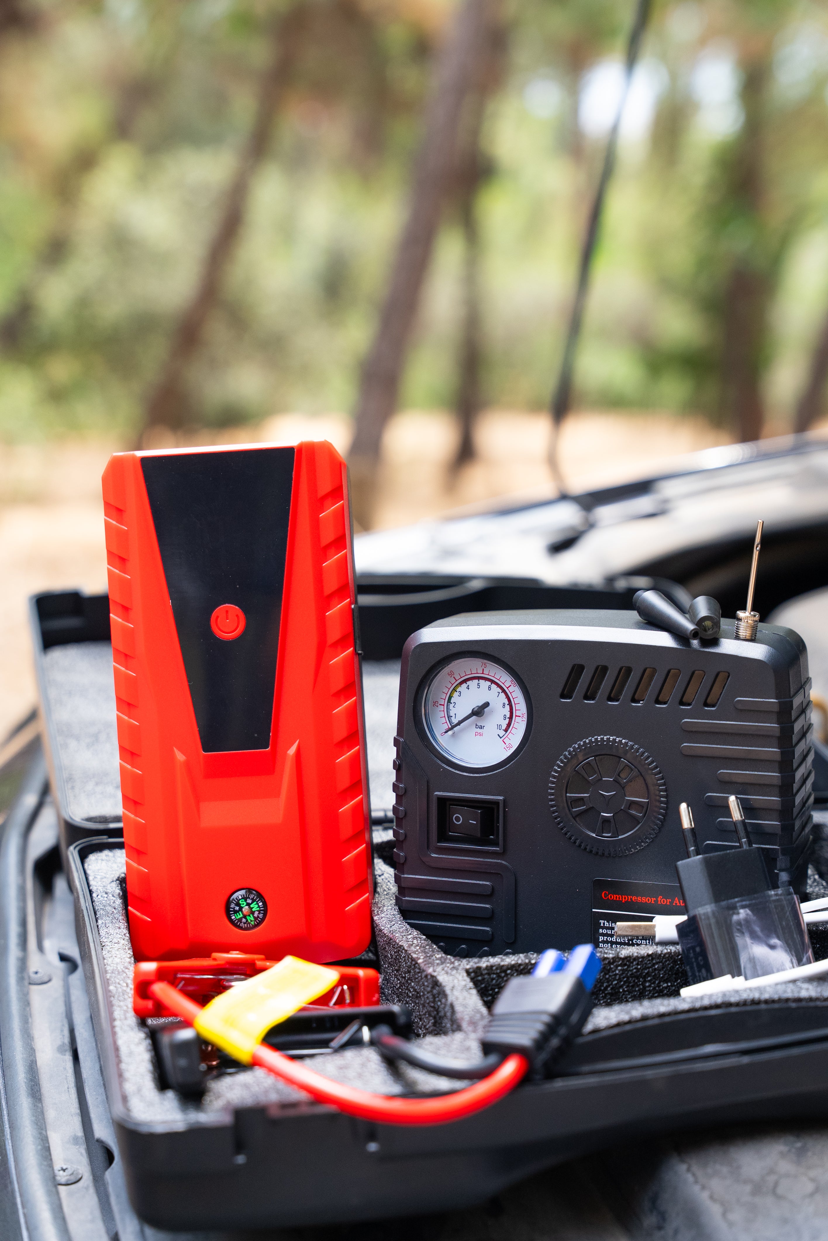 Kit Εκκινητής μπαταρίας & Αεροσυμπιεστής αυτοκινήτου