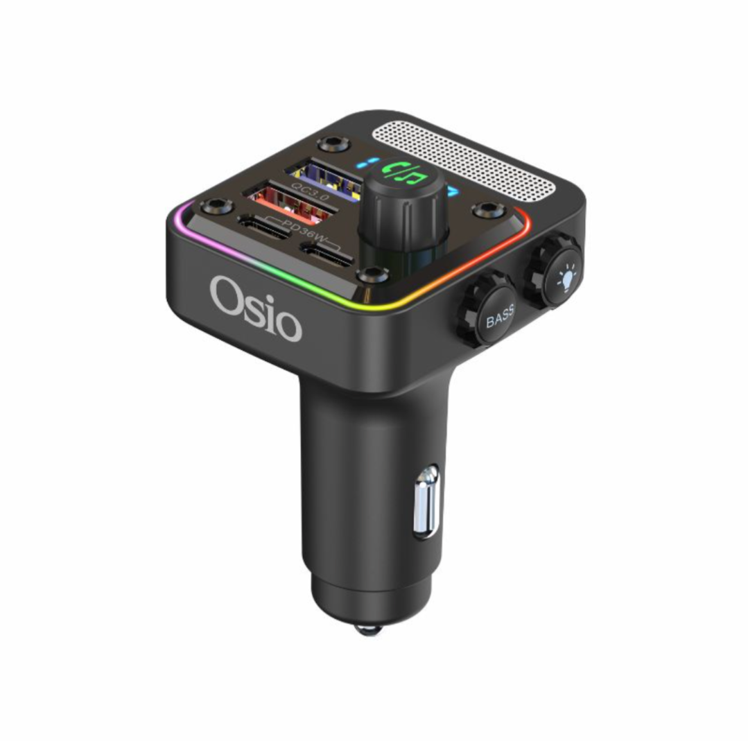 Osio OFT-4260BT Black FM transmitter and car charger 54W