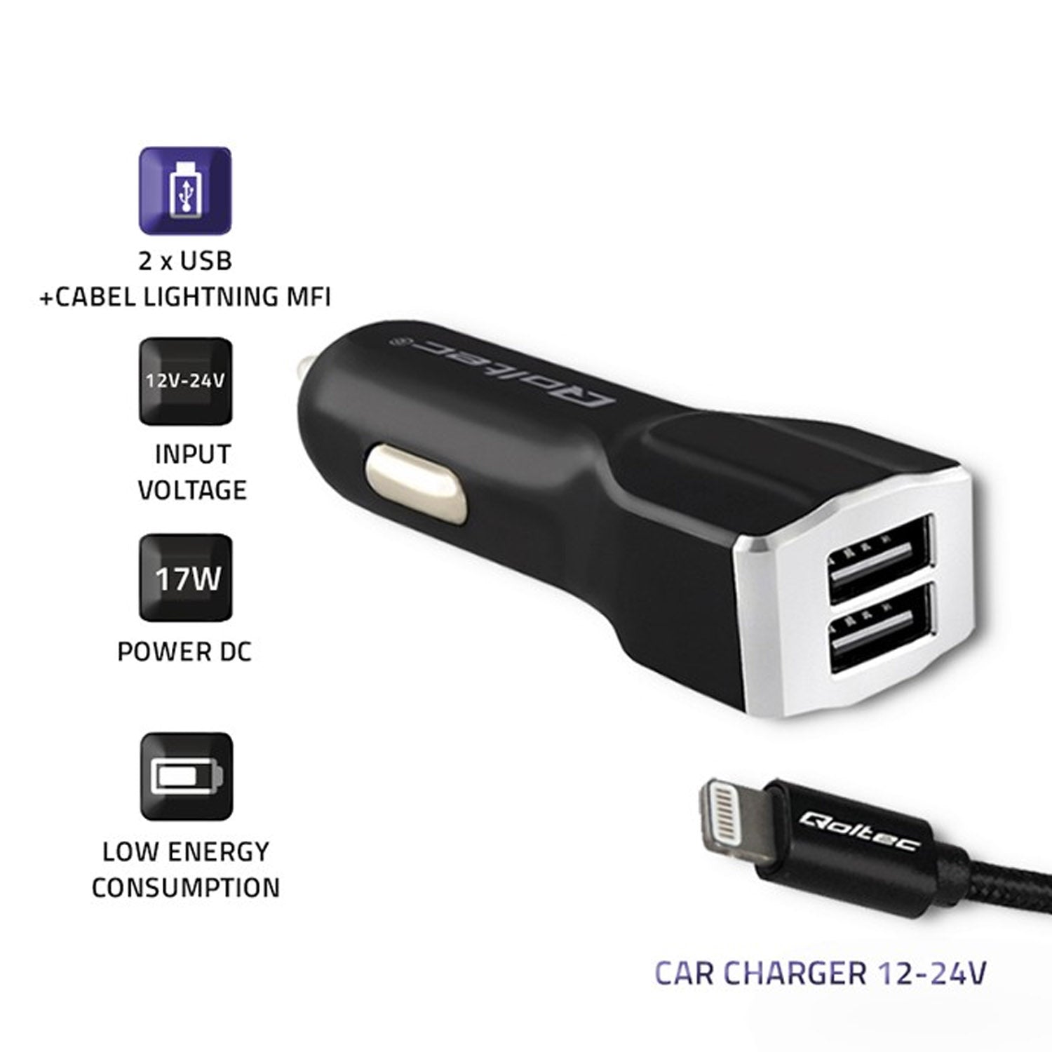 ΦOPTIΣTHΣ Qoltec 12-24V/3.4A/17W