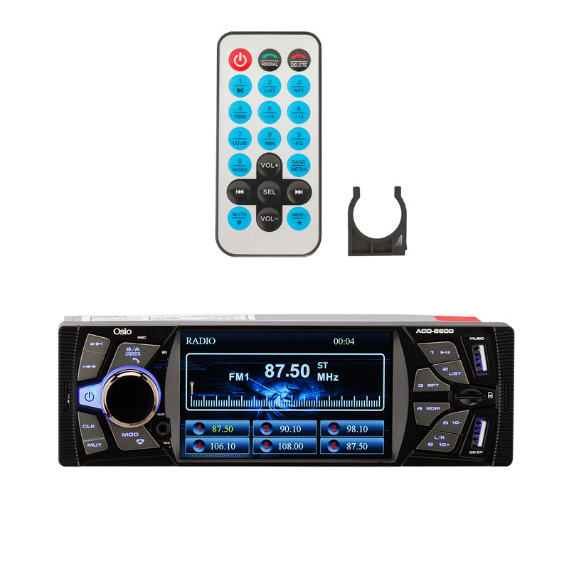 Osio ACO-6600 Ηχοσύστημα αυτοκινήτου 4″(Bluetooth, 2 USB, micro SD, Aux-In)