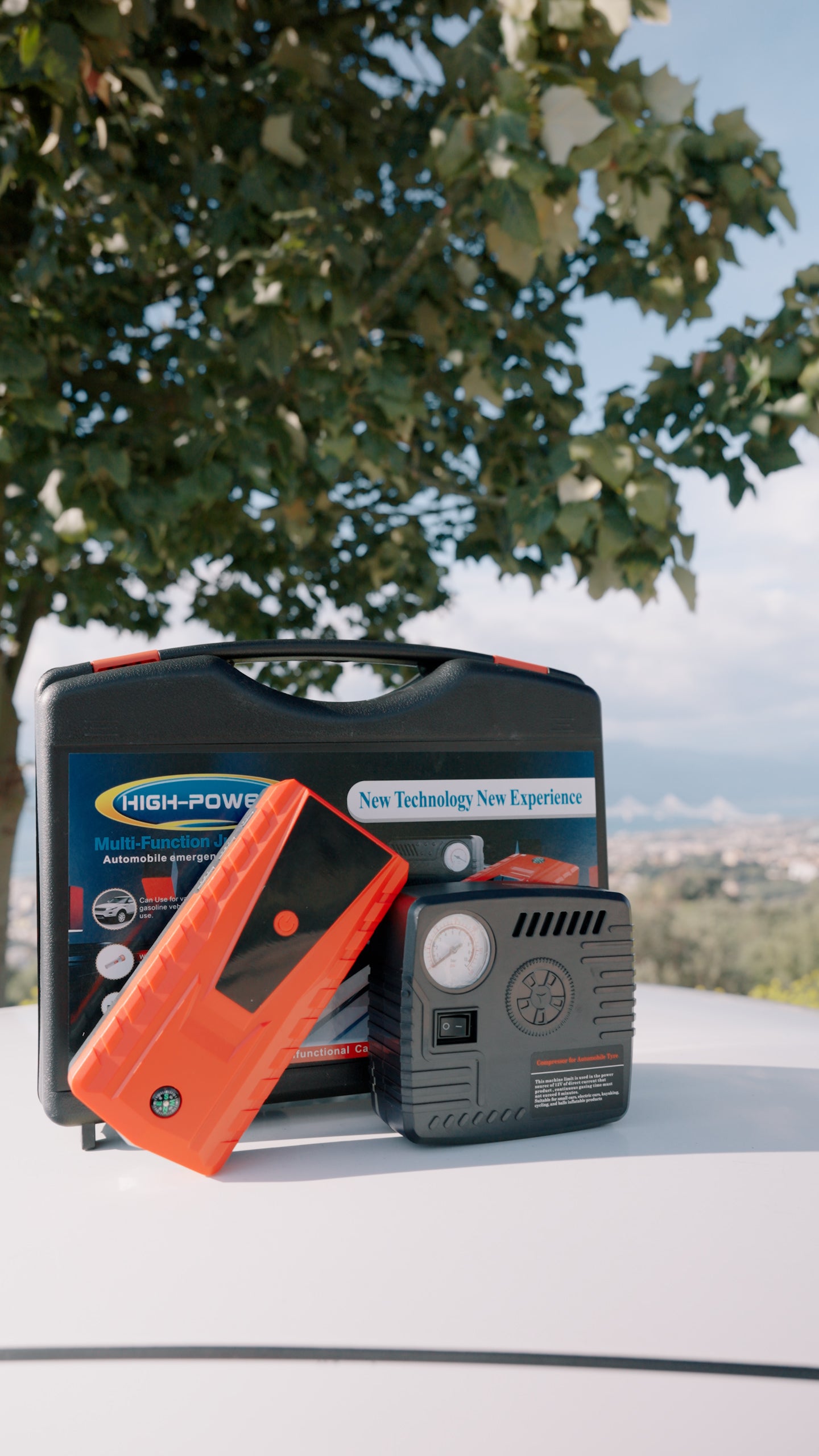 Kit Εκκινητής μπαταρίας & Αεροσυμπιεστής αυτοκινήτου